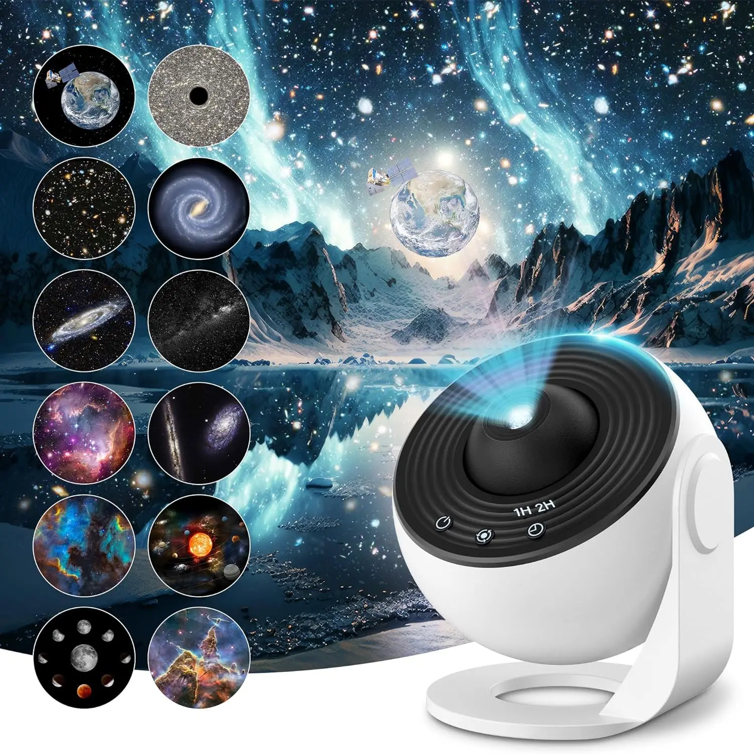 13 in 1 Star Night Lights Projector Galaxy Projector 360° Rotate Planetarium Starry Sky Projector for Kids Bedroom Home Decor