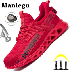 Steel Toe Safety Shoes for Men Women Lightweight Work Sneakers Puncture Proof Work Shoes Unisex Coustruction Safety Work Boots