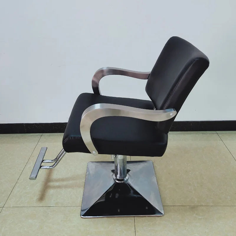 Men's hair salon chair with adjustable retro hairdresser chair and reversible design