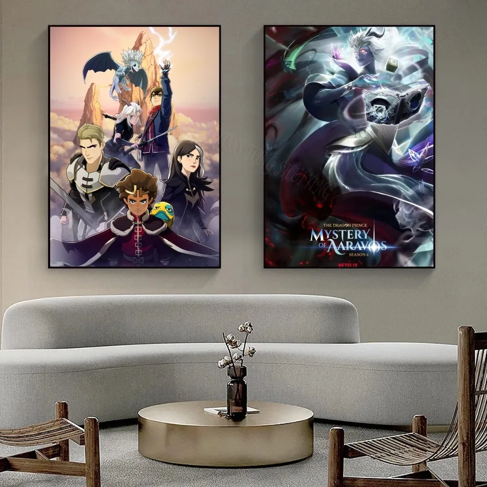 1pc The Dragon Prince Animation Poster Bedroom Posters Bar Coffee Tube Art Hanging Paintings Living Room Decor