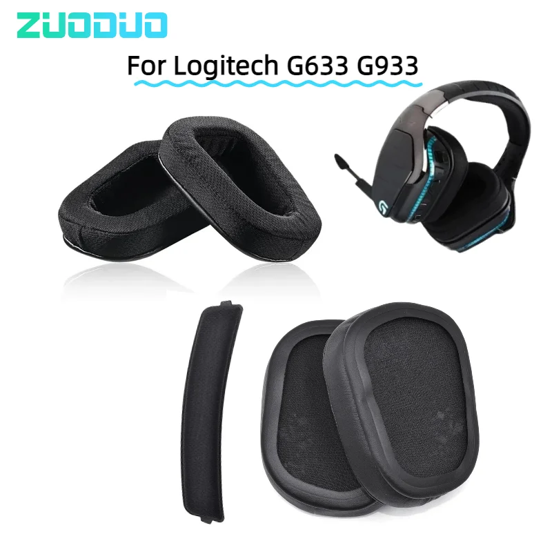 

Replacement Cooling Gel Earpads For Logitech G633 G933 Headphone Headband