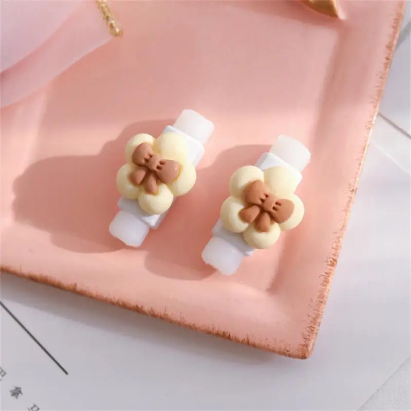 2pcs Cartoon Animal Cable Protector Usb Line Earphones Cable Protector Charger Cartoon Bite Data Line Protectors Cable Organizer