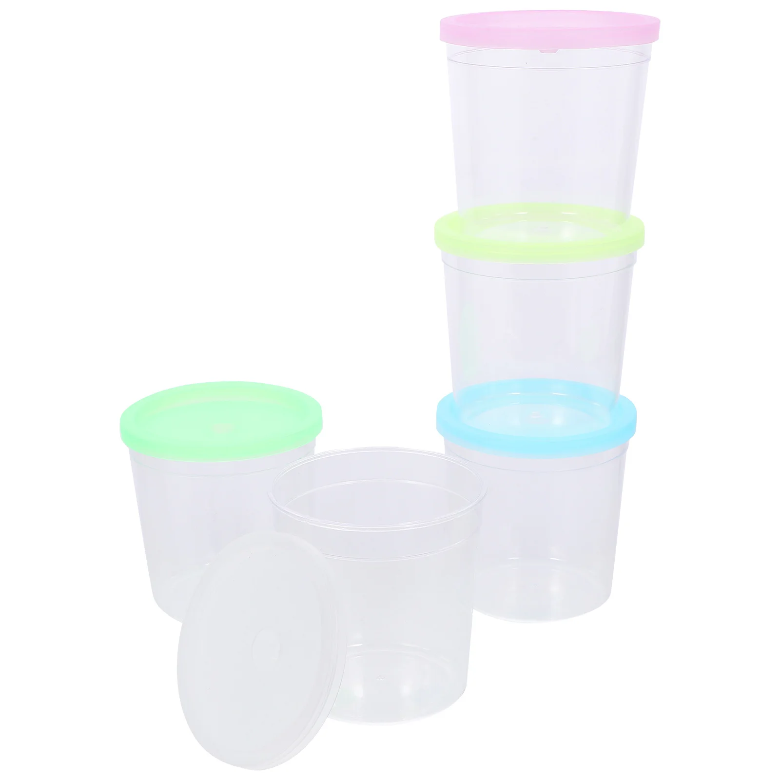 12 قطعة كوب قنديل البحر كوب ترتيب الزهور الشفاف لسمك بيتا حوض السمك ديكور أكواب حاوية فيفاريوم البلاستيكية #5