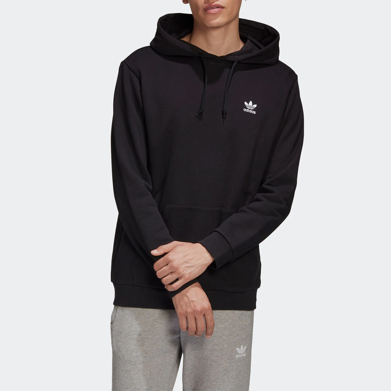 Adidas genuine clover men's loose casual knitted hooded sweatshirt GE0795