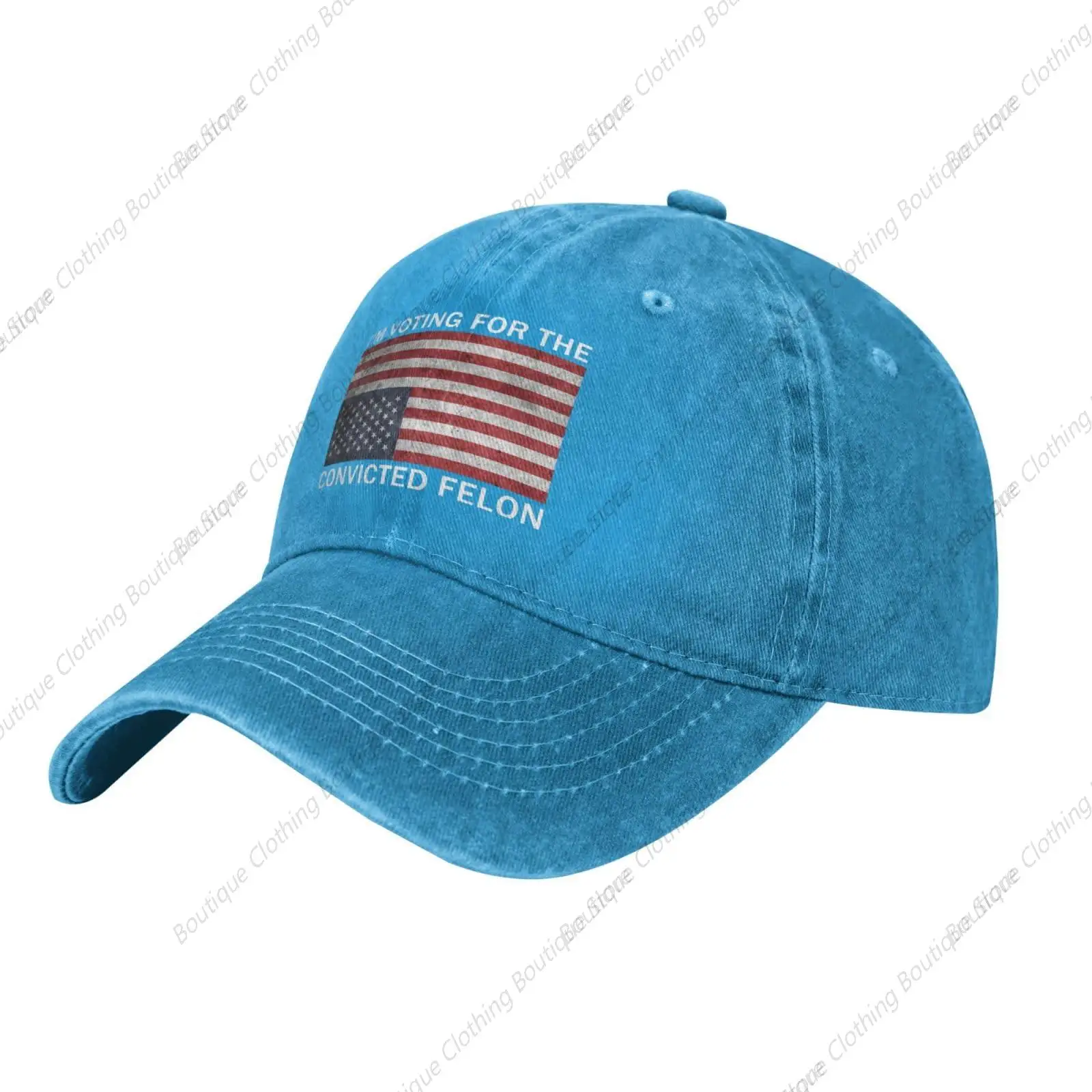 Ositerpz I'm Voting for The Convicted Felons Cap for Women Dad Hats Vintage Cap Blue