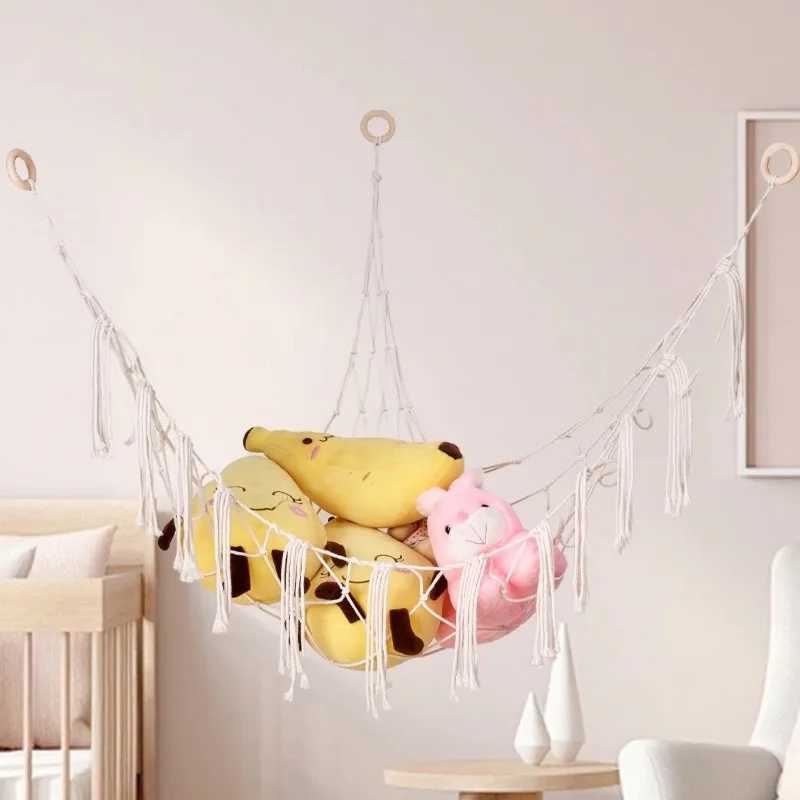 

Hand Woven Lace Hammock Net Bag Bohemian Hanging Storage Bed
