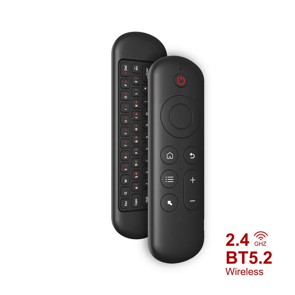 Dual Mode BT5.2 2.4G Air Mouse Remote Control Wireless Gyroscope Mini Keyboard  7 Color Backlit For Android Smart TV Box PC