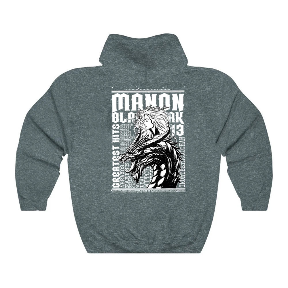 Manon Blackbeak Throne of Glass Hoodie Greatest Hits Concert  Hooded  Sweatshirt Vintage ToG Abraxos The Thirteen ACOTAR Hoodies