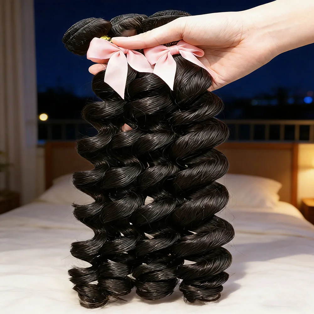 MSMV 12A Loose Deep Wave Loose Wave 1 2 3 4 Bundles Raw Virgin Unprocessed Human Hair Brazilian Human Hair Bundles Extensions