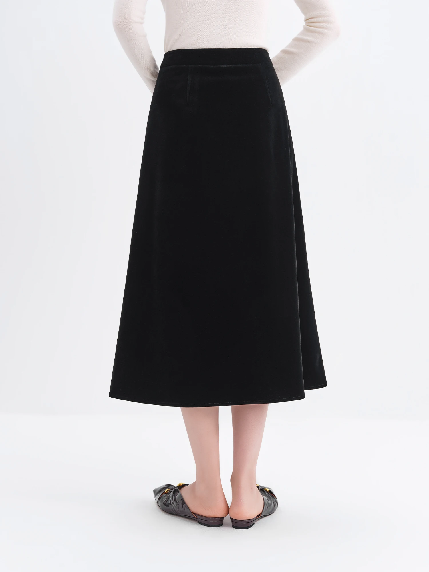 FSLE 2025 Autumn Winter Women Oriental Chinese Style Velvet Mermaid Pencil Skirt Elegant Retro Plush Luxe Slim Fit Party Midaxi