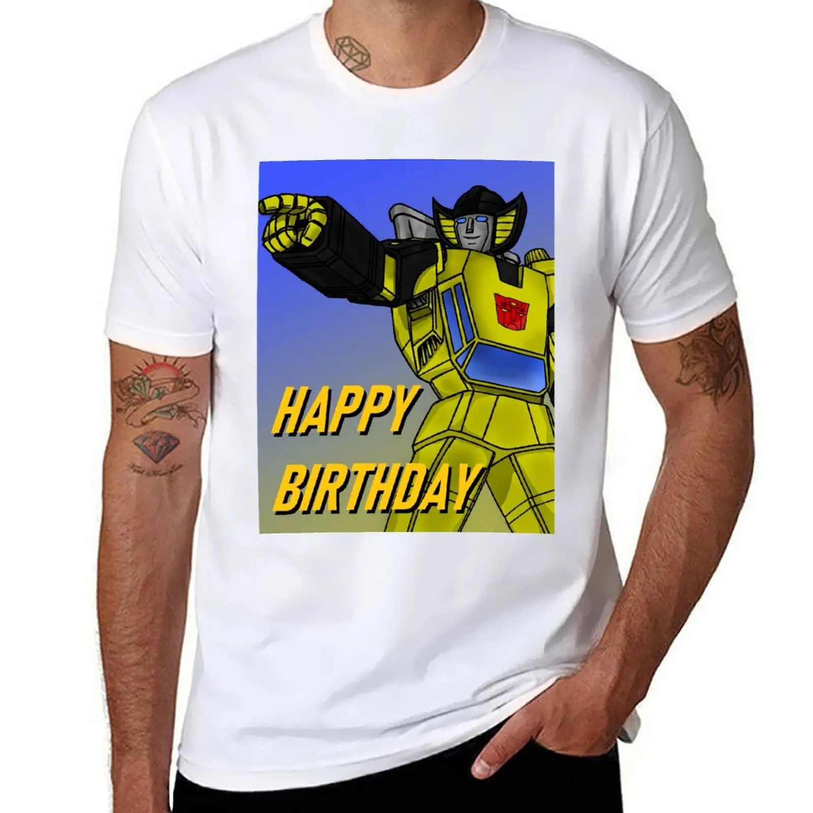 TRANSFORMERS SUNSTREAKER BIRTHDAY T-Shirt blanks funny gifts customizeds mens shirts graphic tee