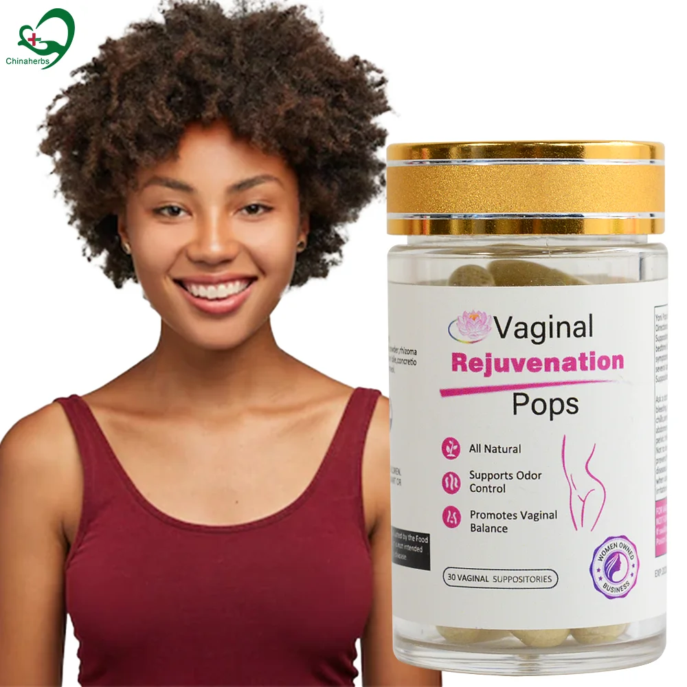 60Pcs/2 Bottles Chinaherbs Vagina Cleansing Pill Yoni Pussy Tightening Suppository Boric Acid Capsules Anti Odor Yeast Infection