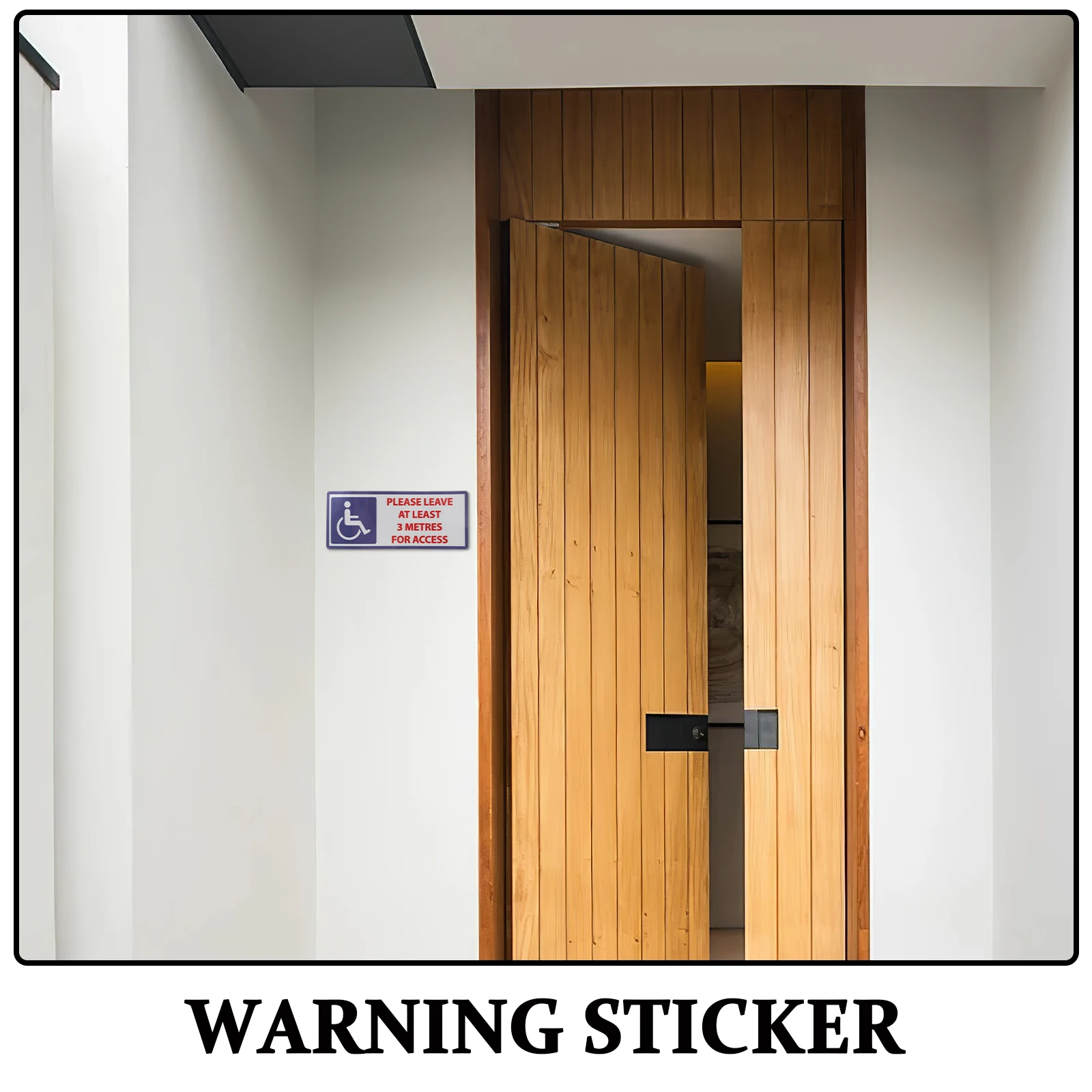 

4 Pcs Warning Sticker Disable Wheelchair Sign Disability Stickers Disabled Signage Handicap Decals Logo People