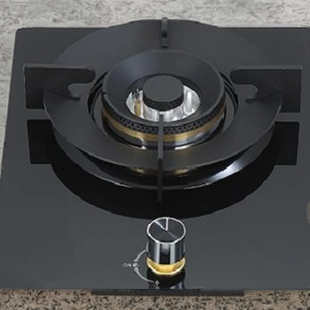 Встроенная настольная газовая плита с одной горелкой и металлической ручкой для домашнего использования на кухне