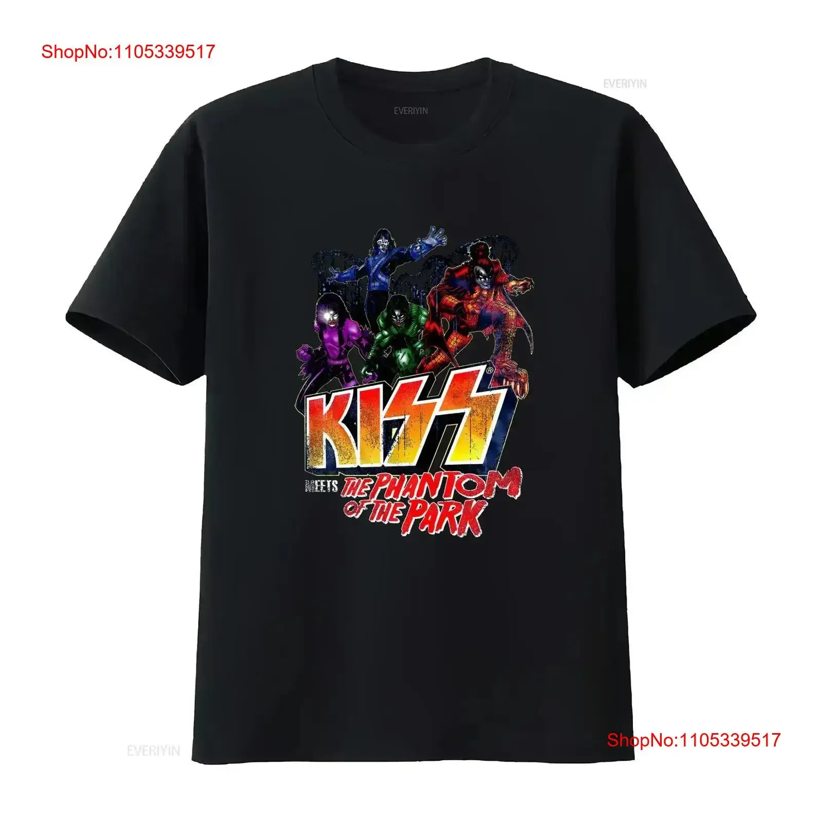 Мужская футболка Kiss Meets Phantom of the Park с принтом в стиле комиксов, винтажная, с эффектом потертости, модная, стильная, повседневная, в стиле глем-рок, с изображением группы Ghosts.