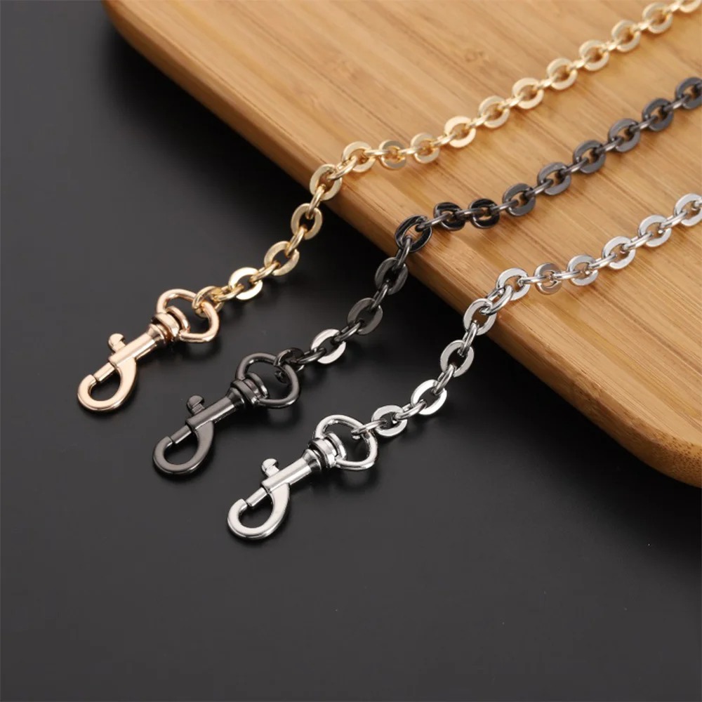 

40-120cm Metal Aluminum Bag Chain Replacement Parts Accessories For Hand-Woven Shoulder Handbag DIY Handmade Detachable Straps