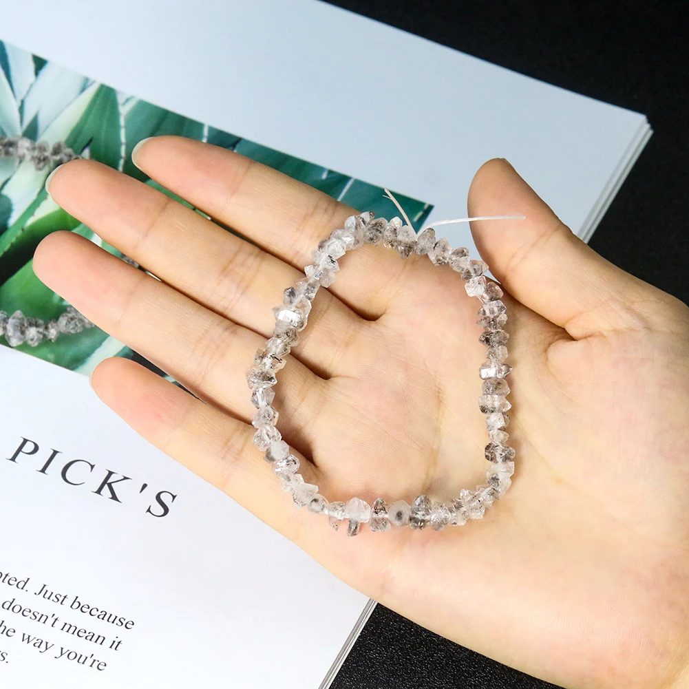 Raw Natural Herkimer Quartz Crystal Beads Bracelets Aumlets Healing Yoga Enery Banquet Souvenirs Wicca