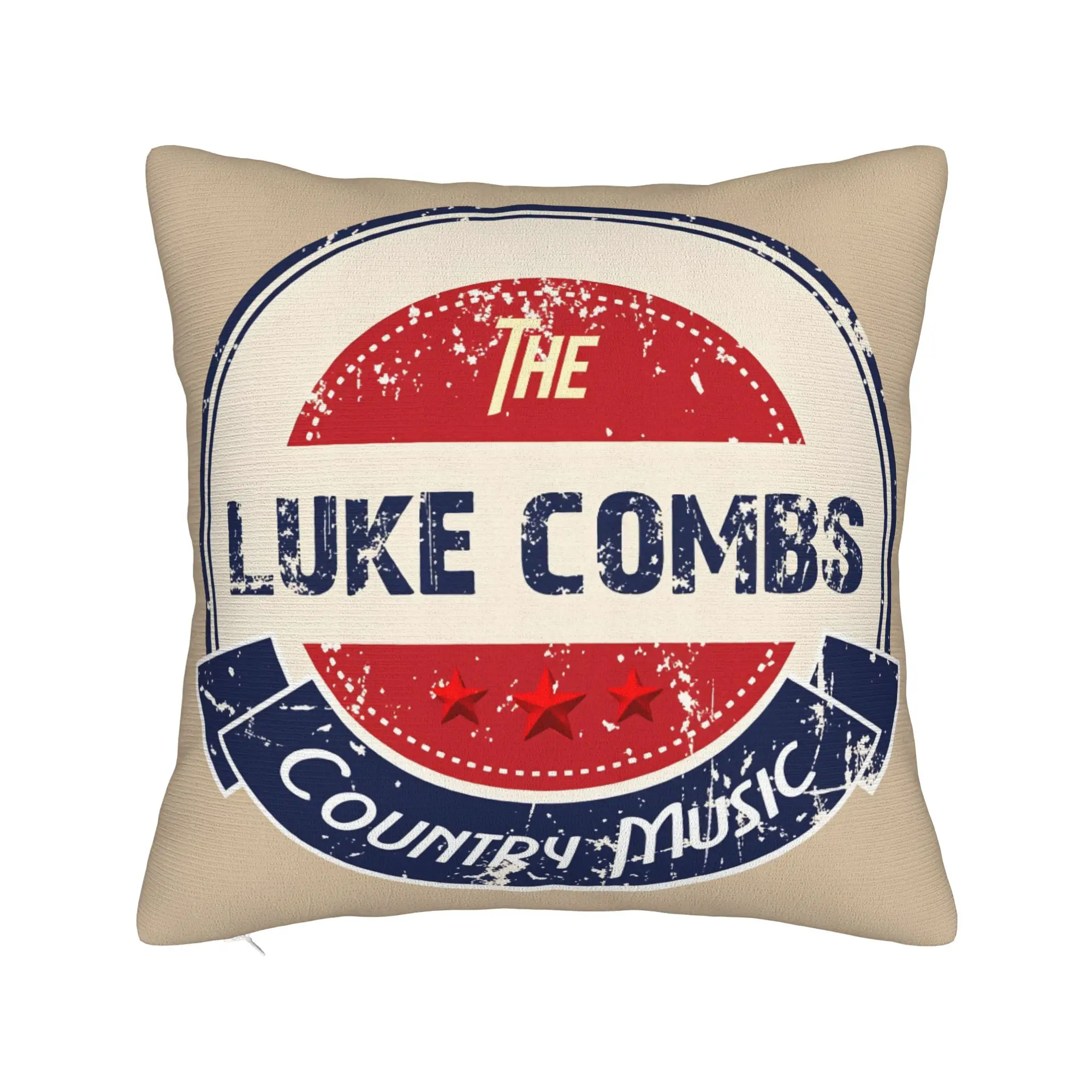 L-Lukes Combss Country Music Pillow Case  Vintage Pillow Cover Custom Pillowcases For Sofa Home Decor