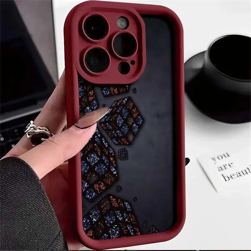 

The design of the sparkling dice pattern case for iPhone 16 15 14 13 12 11 Pro/ Max/Plus shock-proof rear cover anti-fingerprint