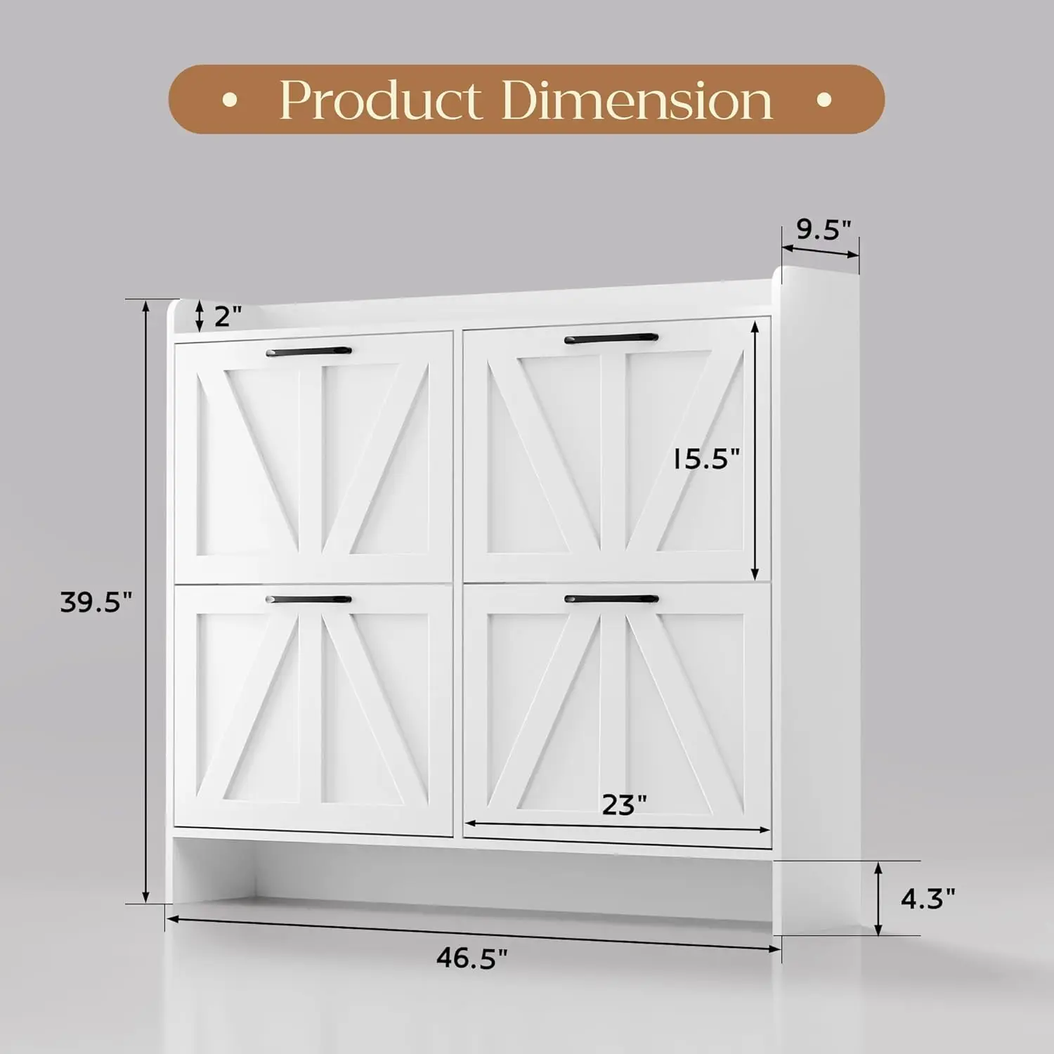 4개의 서랍이 있는 신발 보관 캐비닛, 독립형 신발 캐비닛, 현관용 나무 다리가 있는 슬림 신발 정리함, 흰색