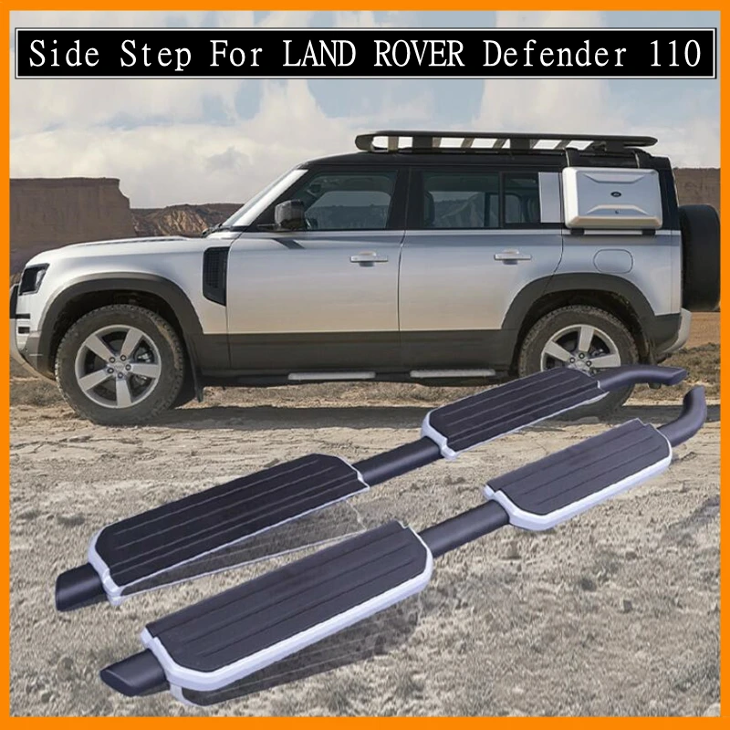 Running Board Side Step Bar Pedals For LAND ROVER Defender 110 2020 2021 2022 2023 2024 2025 High Quality Nerf Bars Accessories