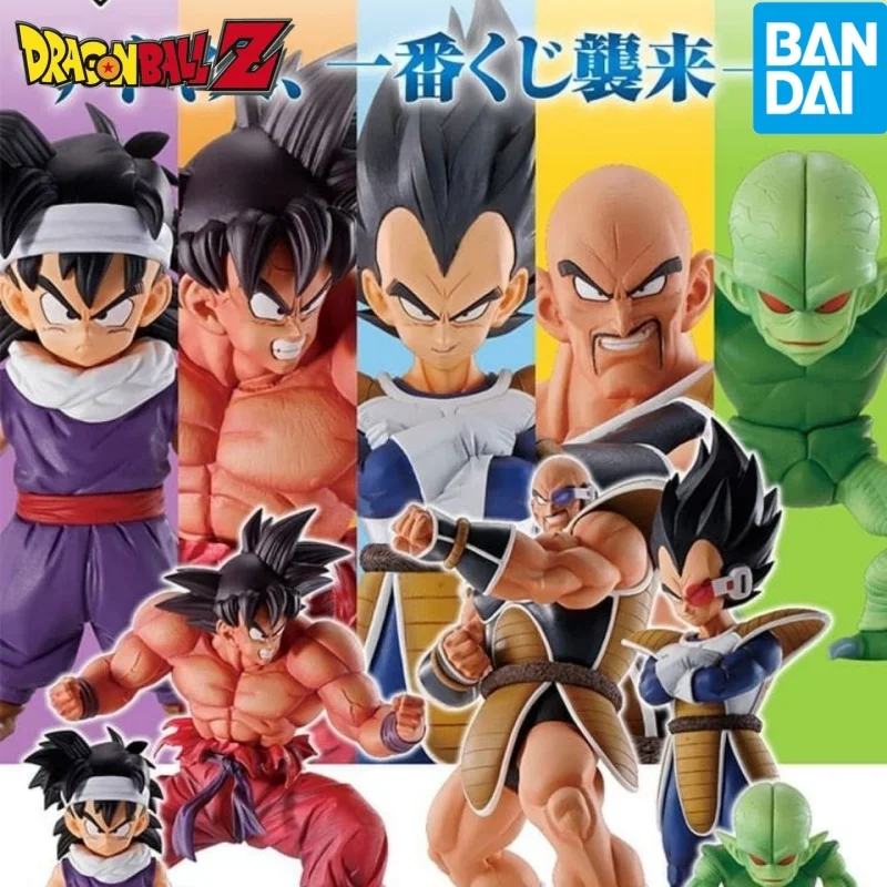 Original Bandai Ichiban Kuji Dragon Ball Z Toys Last Prize Nappa Vegeta Goku Saiyan Anime Action Figure Model Decoration Toys