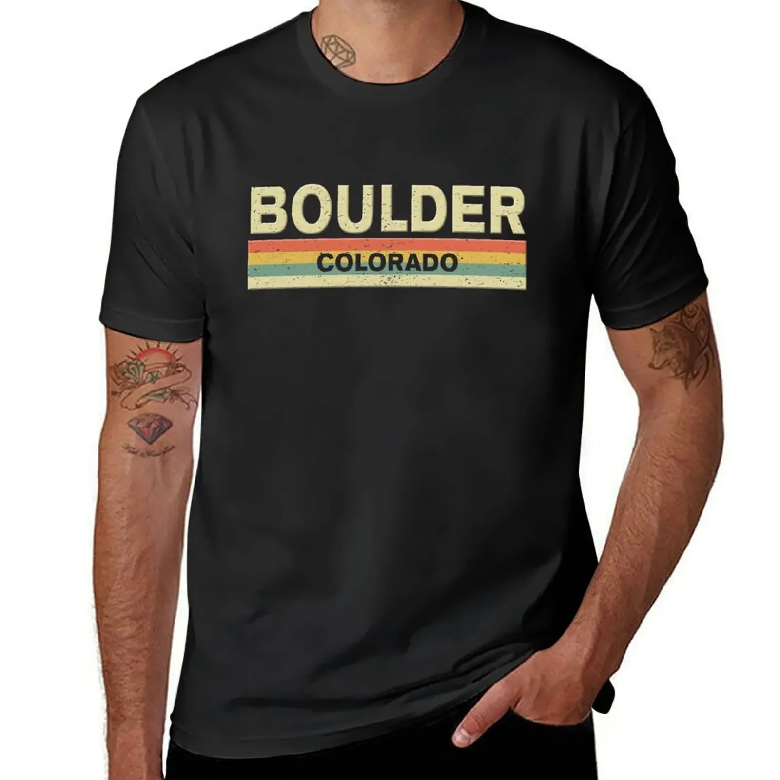 Boulder Colorado T-Shirt plus size tops anime tshirt big and tall t shirts for men