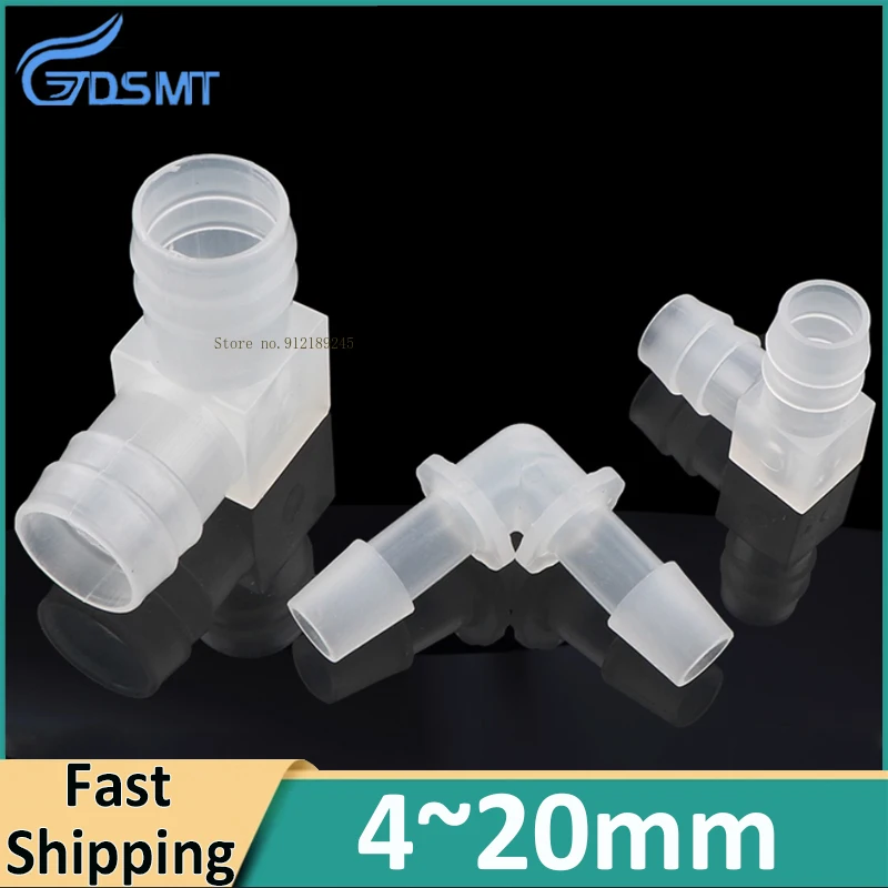 خرطوم على شكل حرف L مشترك متساوي القطر الزاوية اليمنى البلاستيك حوض السمك انبوب ماء موصل ملحق مشترك #1