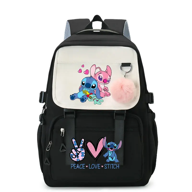 Stitch School Backpack Children School Bags Girls Daypack Kids Adolescent Bags Kawaii Waterproof Large Capacity Backpack