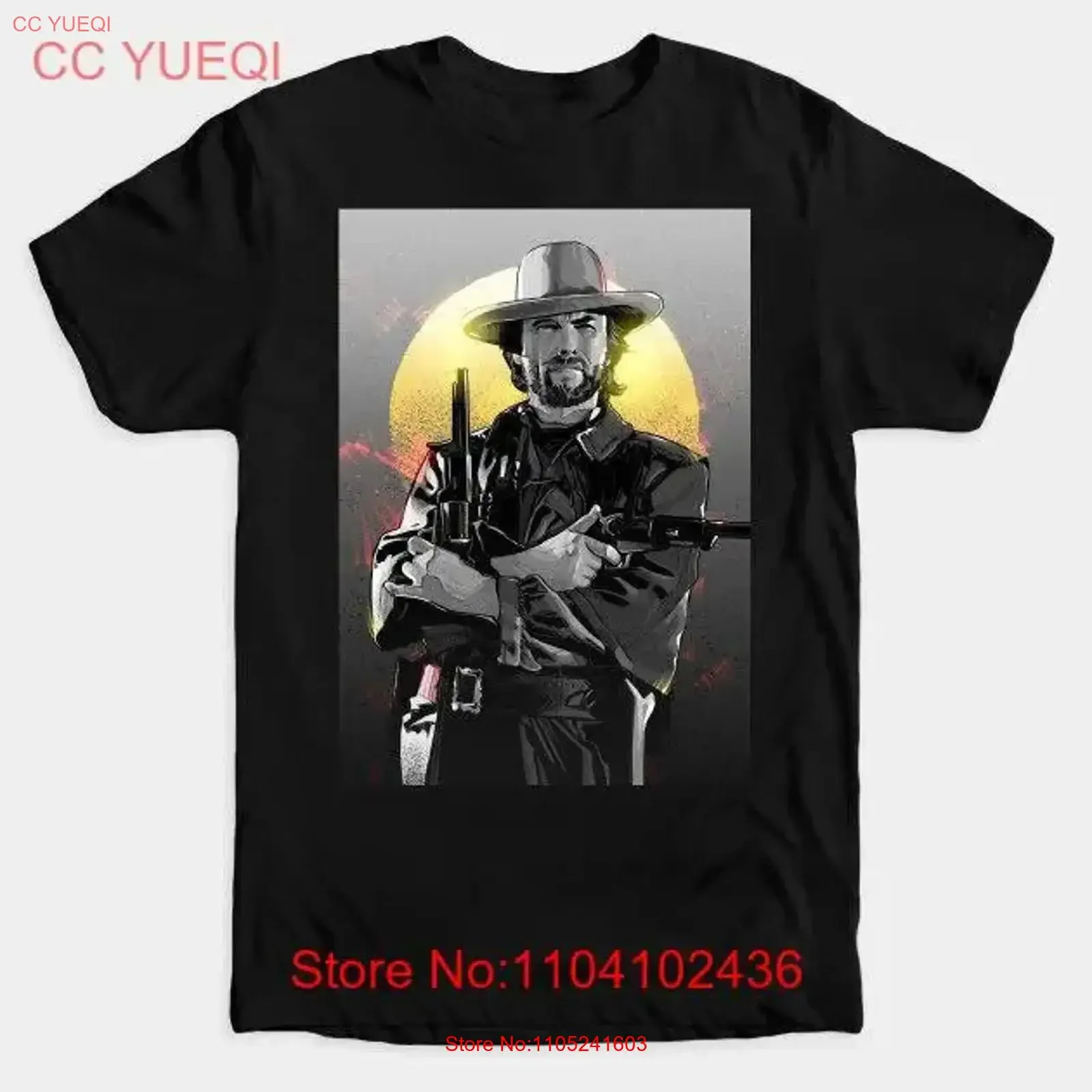 Cotton T Shirt Outlaw Josey Wales Clint Eastwood Fletcher Philip Kaufman vintage Washed Slightly Stylish streetwear Versatile