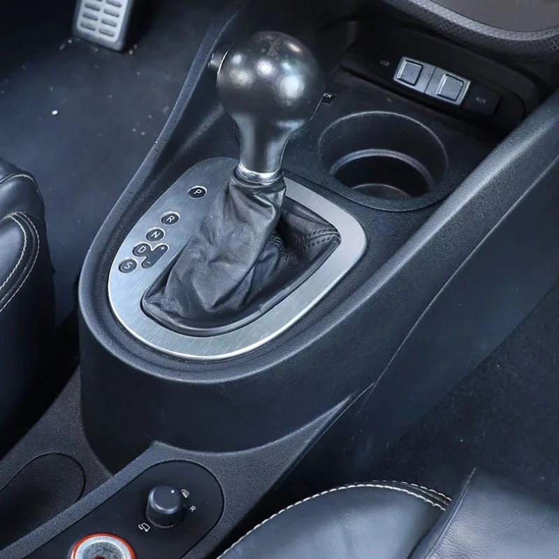 For Seat Leon MK2 1P1 2008-2012 Aluminum Alloy Silver Car Console Gearshift Panel Cover Trim Interior Car Accessoires