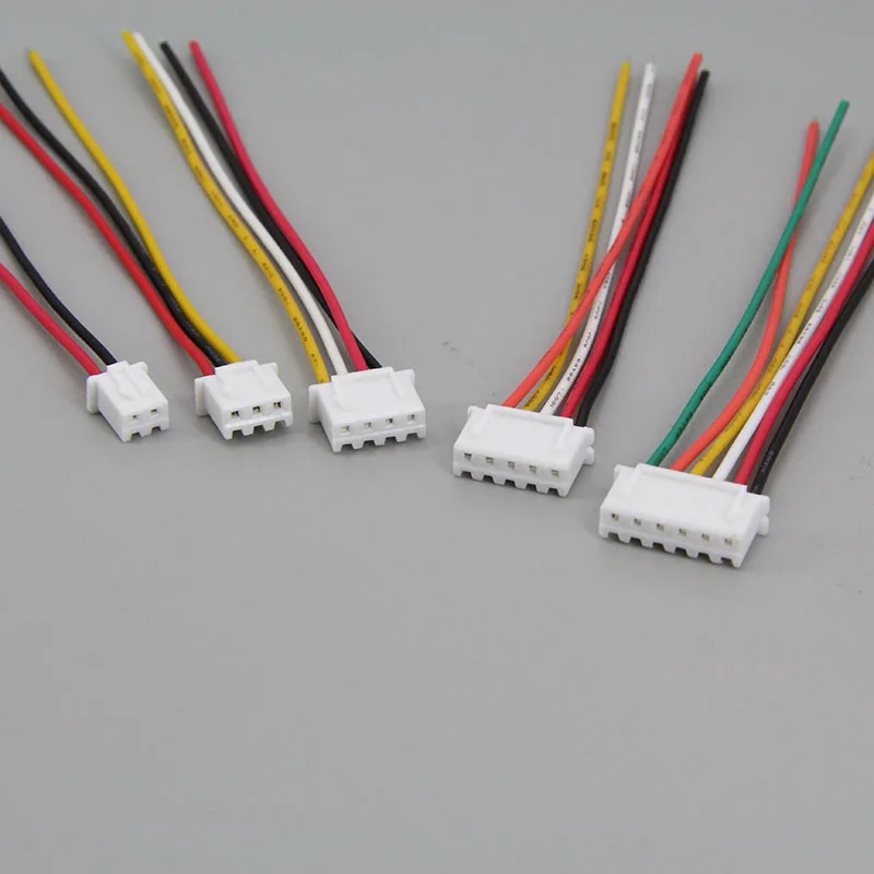 5pcs 10cm 20cm 30cm ST XH2.54 2.54mm 2 3 4 5 6 PIN male Wire cable Connector  plug Socket for led strip power cable cord lead M2