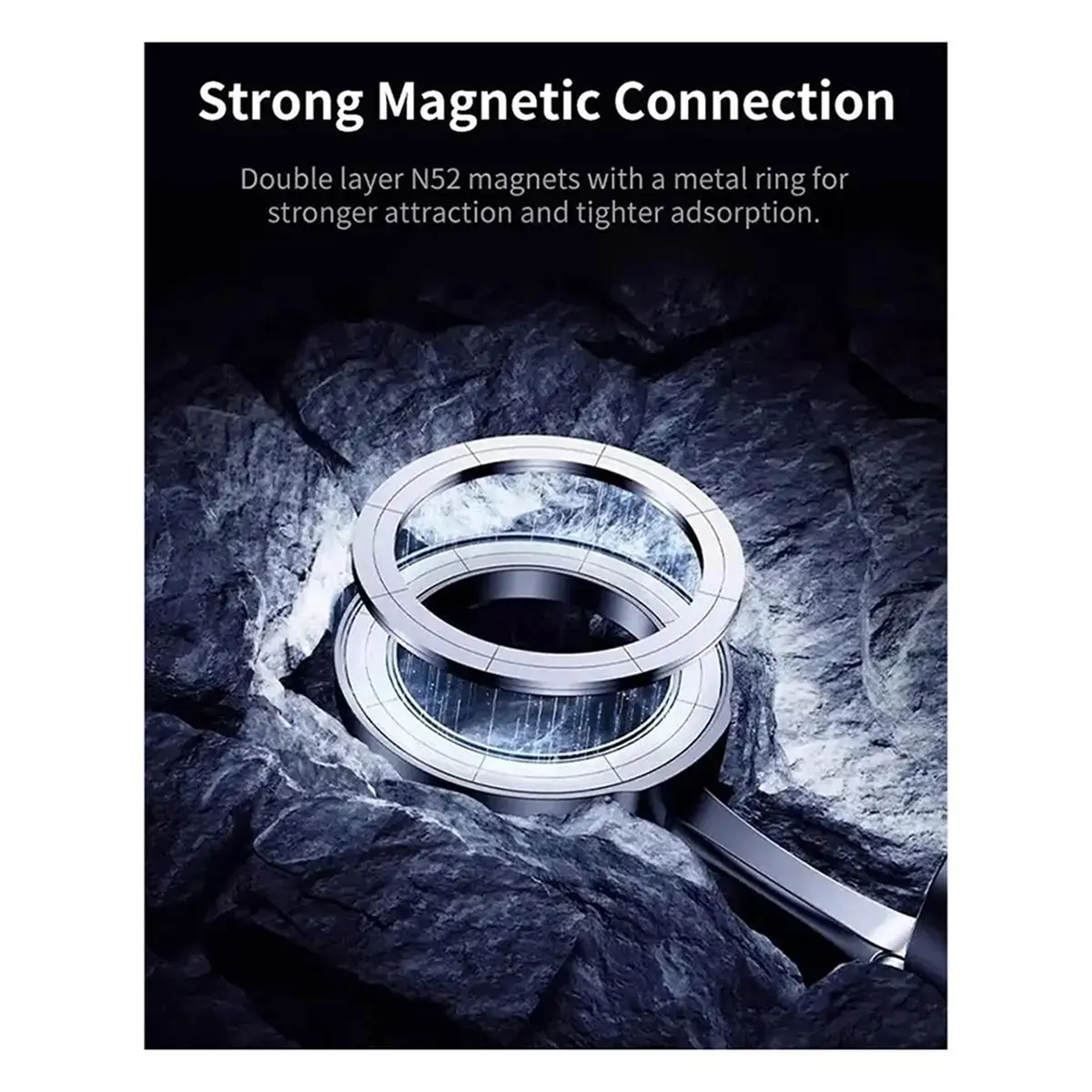 Universal Magnetic Car Phone Holder Mount with Vacuum Suction Adjustable Foldable Compatible with Most Mobile Smartphone