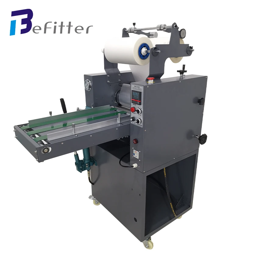 BFT-390C 350mm Hydraulic Thermal Laminator, Auto Feed/Collection Double Side Roll Laminating Machine With Anti-Curl