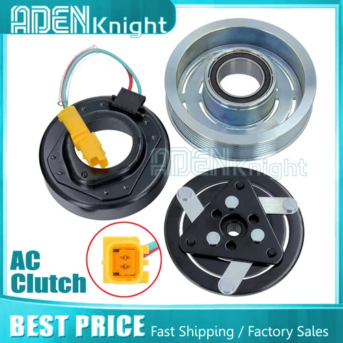 Embrague de compresor de CA SD6V12 para Citroen C4 Fiat Peugeot 206 207 307 308 6453AQ 9651910980 9659875780 9670318880 9671216280