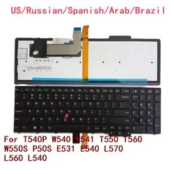 US RU SP AR BR Backlit Keyboard For Lenovo Thinkpad T540P W540 W541 T550 T560 W550S P50S E531 E540 L570 L560 L540