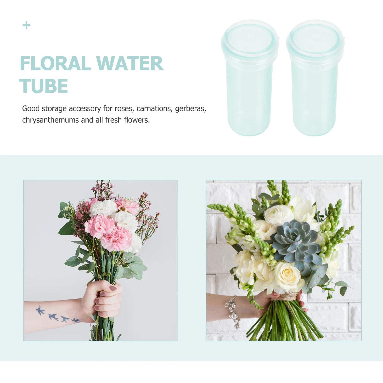 

200pcs Flower Fresh-Keeping Floral Tube Tube Fresh Flowers Preservation Nutrition Container PP Material Garden Supplies