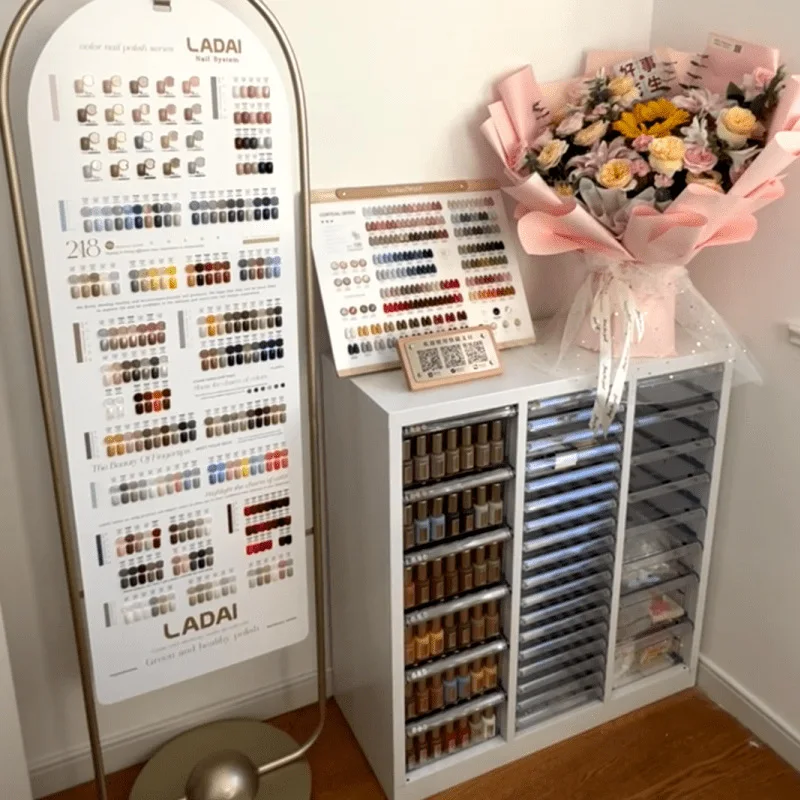 HYS Simple File Cabinet Nail Art Storage Nail Polish Glue Cabinet Drawer Locker Baking Mold Data Cabinet Bill