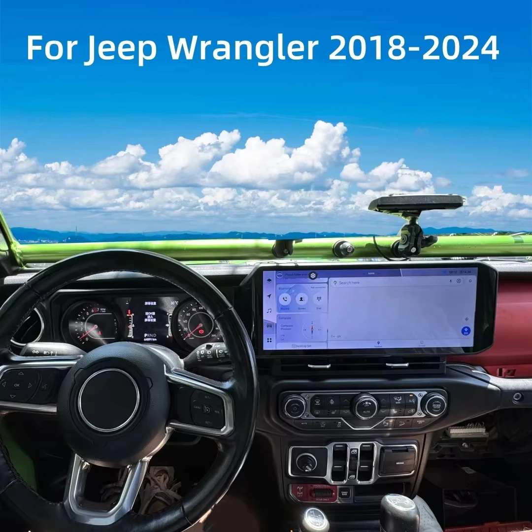 

15" Android Screen For Jeep Wrangler 2018-2024 Car Radio Navigation Multimedia Player Stereo GPS Video Head Unit HD Screen Audio