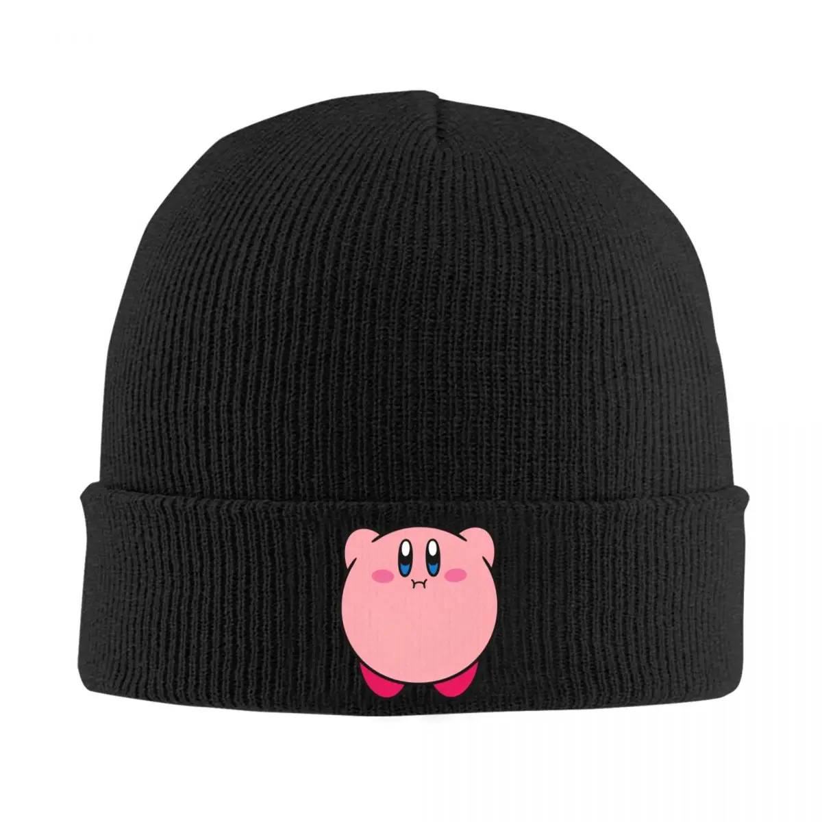 

Cartoon Game Kirbys Knitted Hat Women's Men's Beanies Winter Hats Acrylic Warm Melon Cap