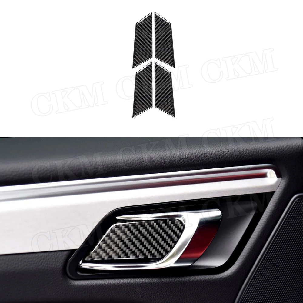 

Carbon Fiber Car Door Handle Wrist Bowl Trim Cover Decals Stickers for Porsche Macan 2015-2018 Interior Accessories