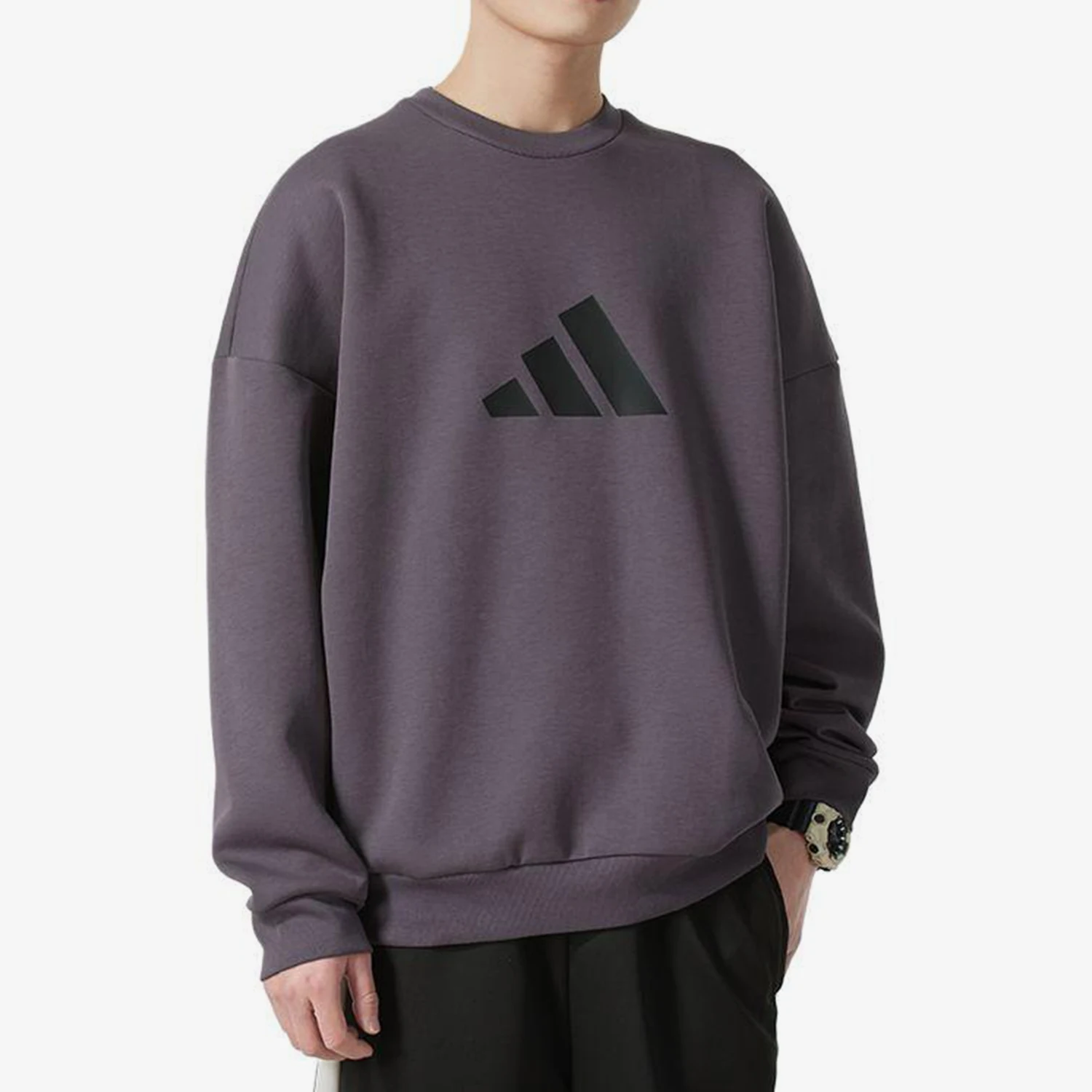 

Adidas genuine 2025 New Men's Sports Round Neck Pullover Hoodie JD4903