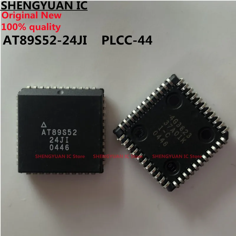 5Pcs/lot AT89S52-24JI  PLCC-44  AT89S52  8-bit Microcontroller with 8K Bytes In-System Programmable Flash 100% New original