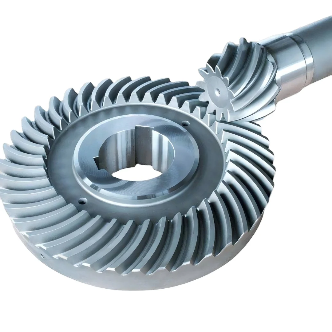 Haiyuan straight bevel gear carbon steel grinding industrial gear reducer heavy duty cone drive can be customized