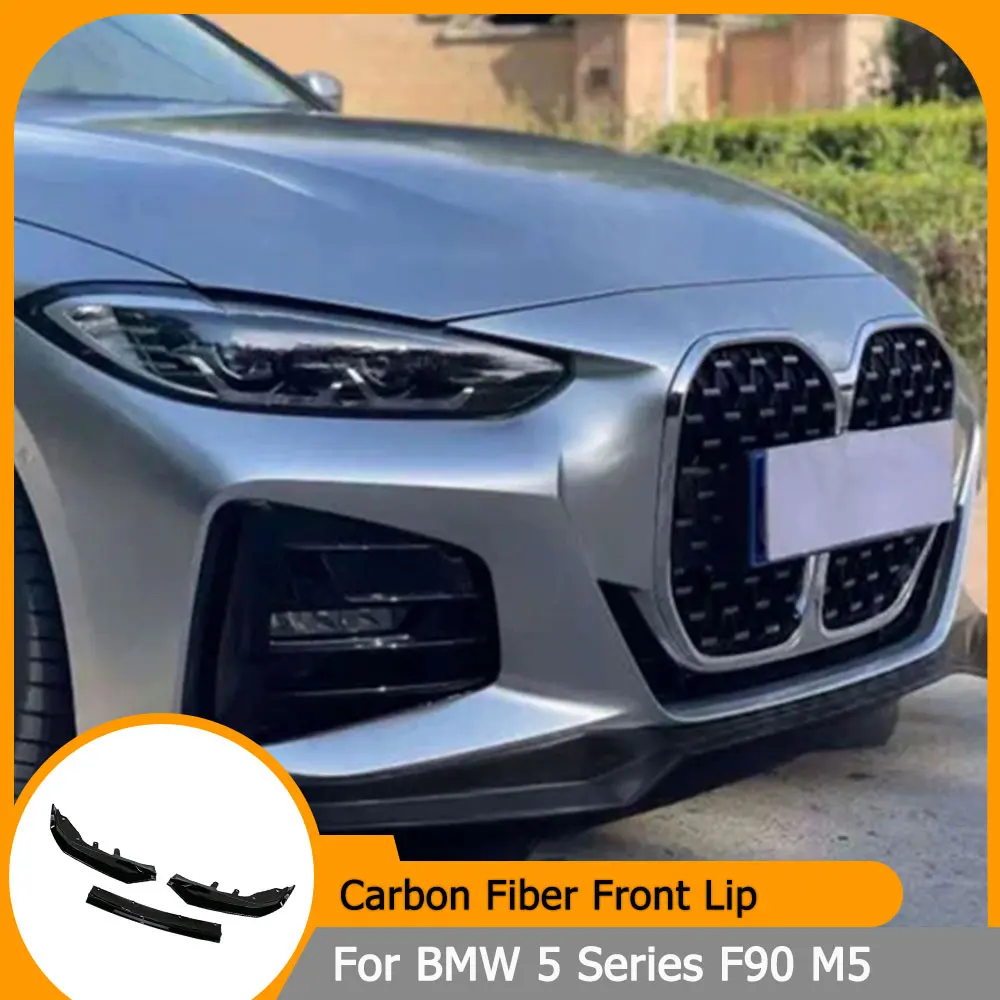 

3PCS Car Front Bumper Lip Chin Spoiler for BMW 4 Series G22 G23 M Sport 2021-2024 Front Lip Splitters Apron ABS Gloss Black