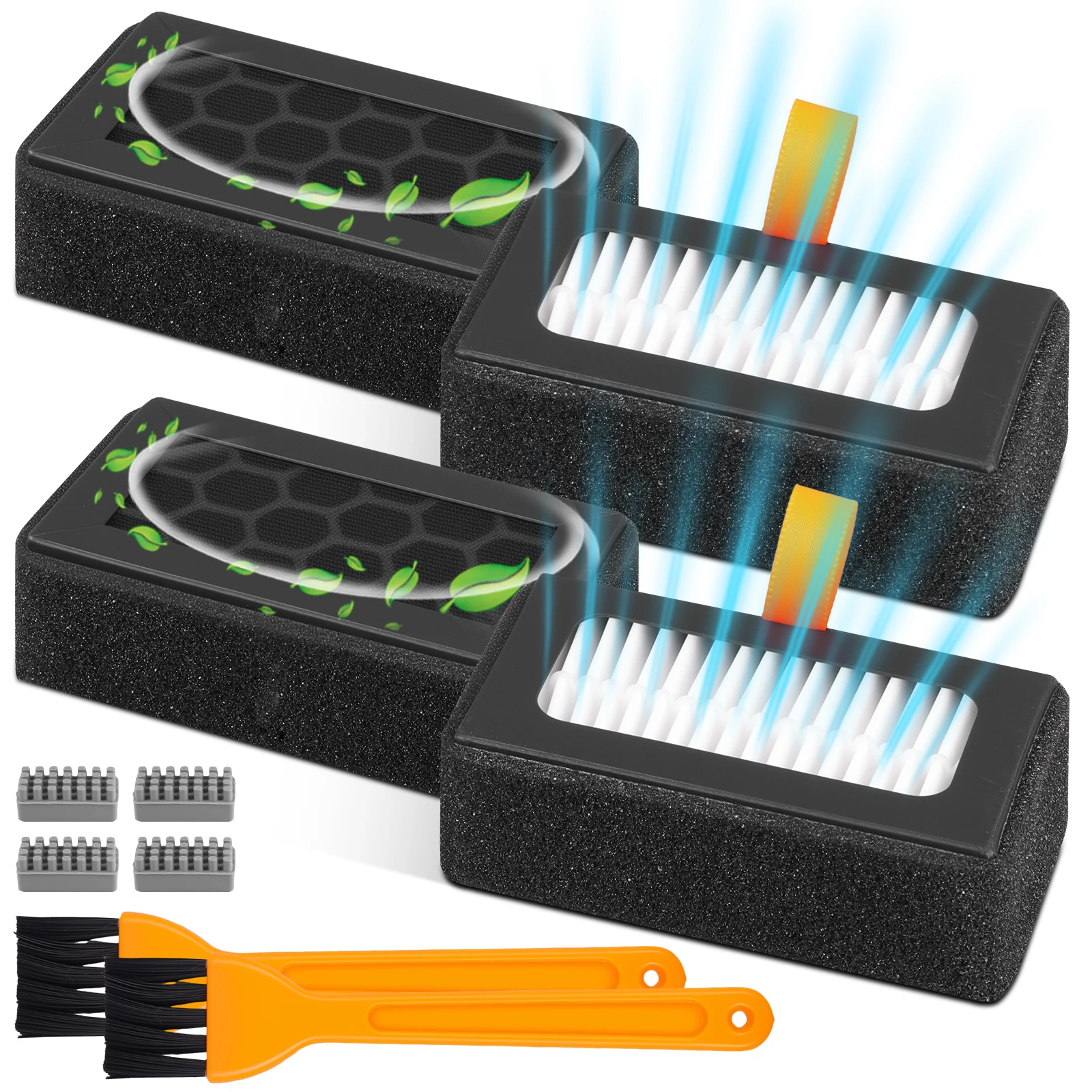 

HEPA 13 Фильтр для воздуха с активированным углем P1S, HEPA-фильтр с силиконовой насадкой и щеткой, универсальный фильтр для 3D-принтера