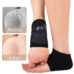 2Pcs Silicone Heel Protector Heel Moisturizing Socks Anti-Crack Protective Cover Plantar Fasciitis Pain Relief Foot Care Tool