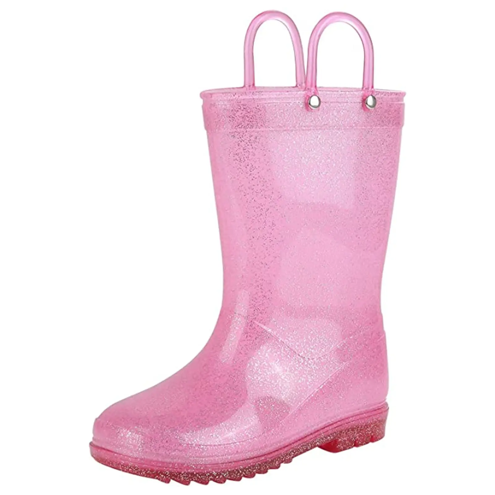 

Pallene Rubber Children Rain Boots With Cute Handles Unisex Shoes For Girls And Boys Waterproof Non-slip Thick Bottom Rain Boots
