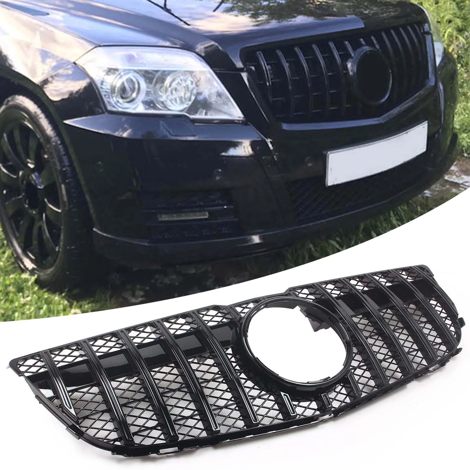 

Car Front Bumper Racing Grill Billet Gril Tuning Accessories For Benz GLK Class X204 GLK250 GLK300 GLK350 2013-2015