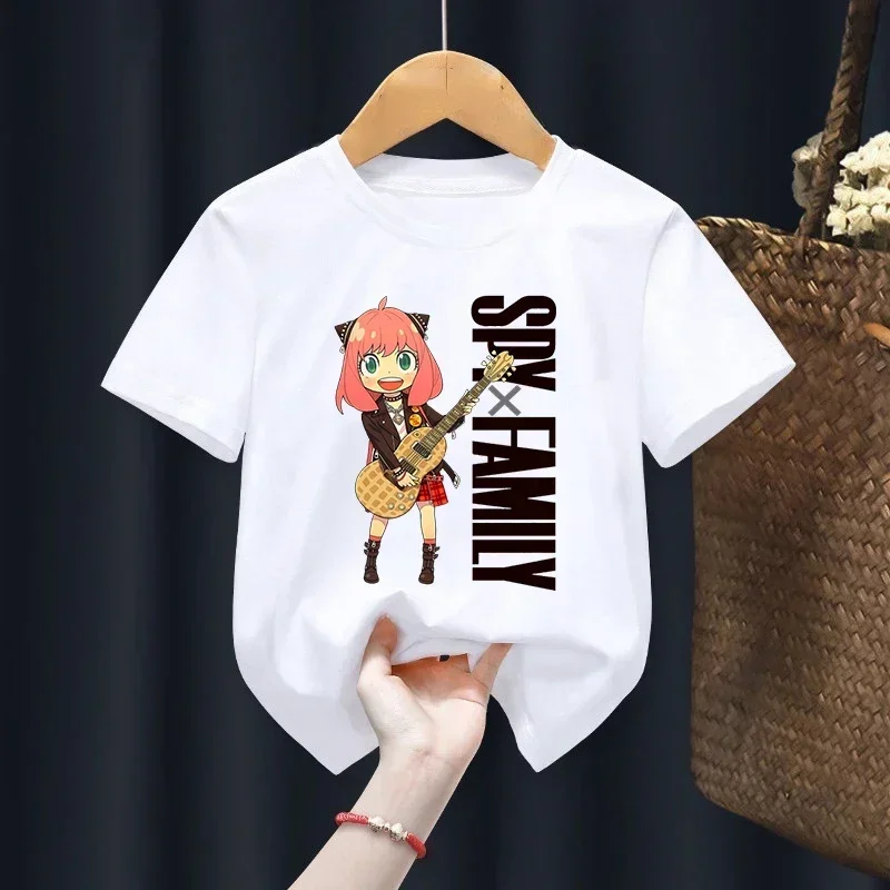 New Spy X Family T-shirt Girls Clothing Tshirt Kids Kawaii Cartoon Anime  Anya and Bond Tee-shirt Harajuku Boys Graphic Tee New